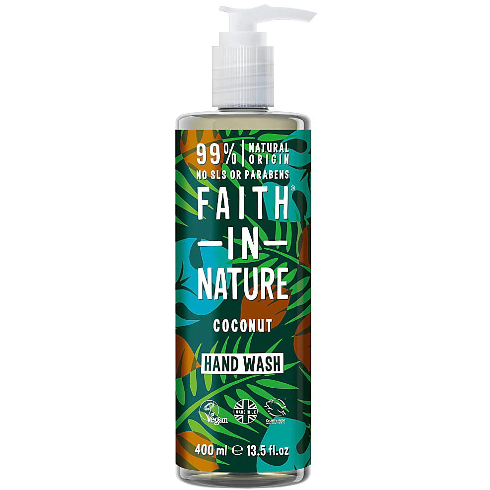 Faith In Nature, Coconut, 99% Natürliche Zutaten, Reinigung, Flüssigseife, Für Hände, 400 ml