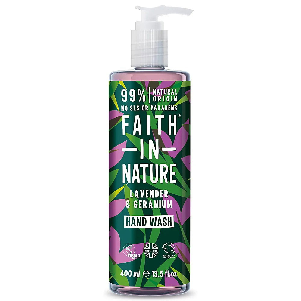 Faith In Nature, Lavender & Geranium, Cleansing & Nourishing, Handgel, 400 ml