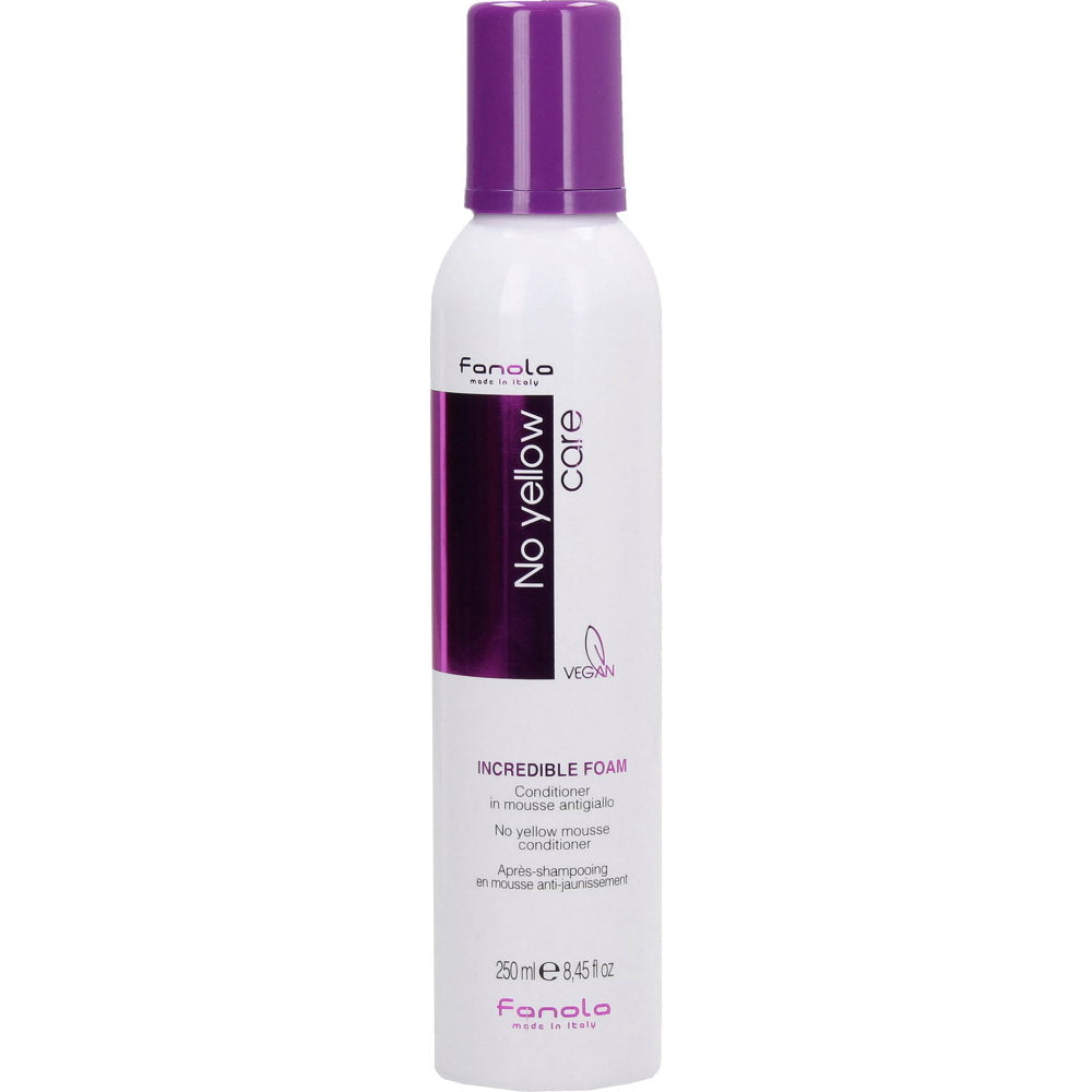 Fanola, No Yellow Incredible, Leave-In Schaumconditioner, Zur Neutralisierung von Gelbtönen, 250 ml