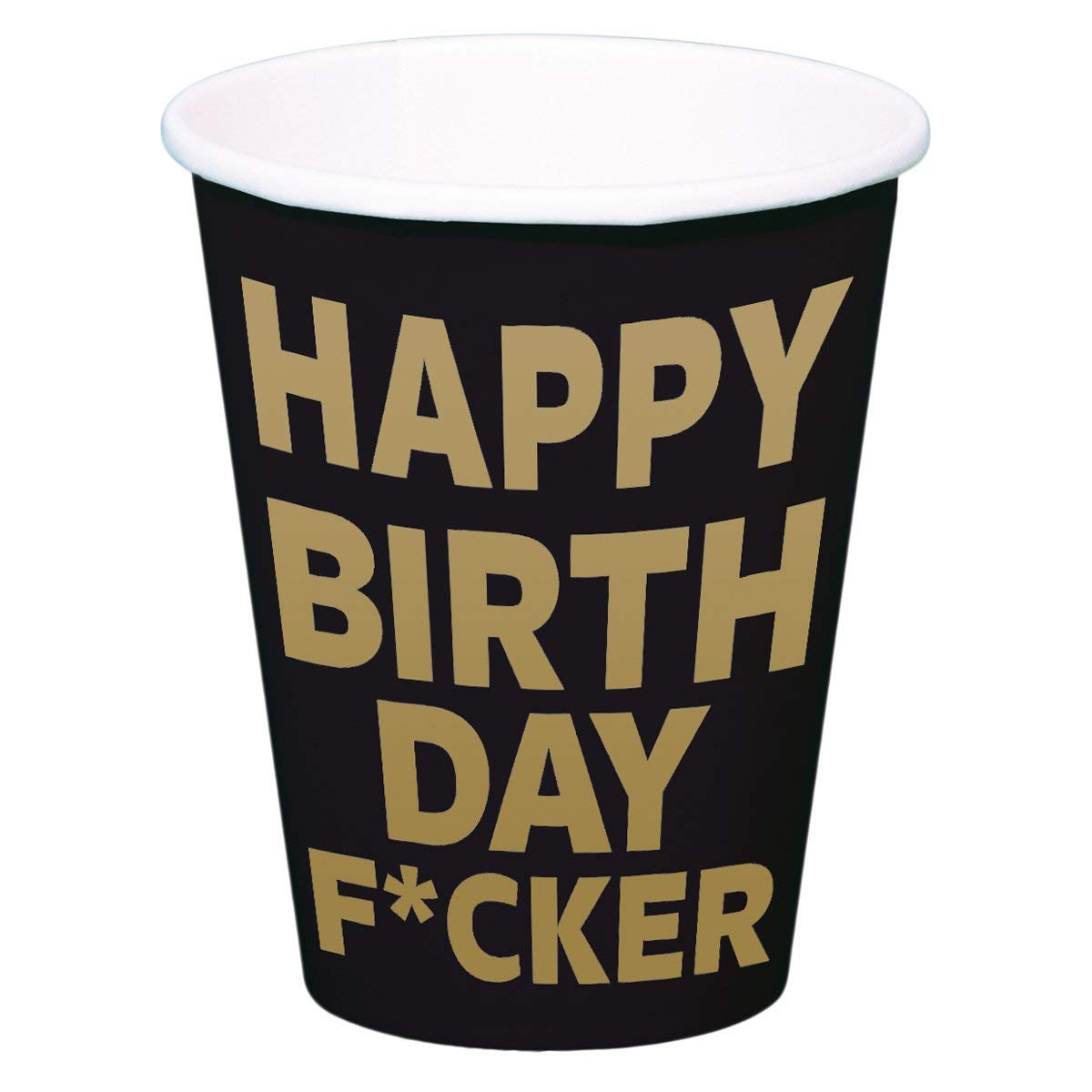 Fasnacht24.ch Happy Birthday F*CKER Party Becher – 8er Pack 350ml - Fasnacht24.ch