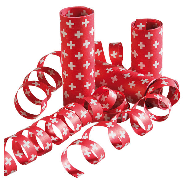 Fasnacht24.ch Swiss Cross Streamer – 4m Flammhemmende Dekoration - Fasnacht24.ch