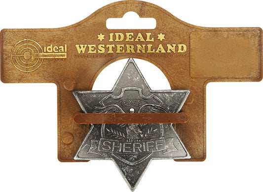 J.G. Schrödel Sheriff Stern Antik – Metall 9 cm für Kinder - Fasnacht24.ch