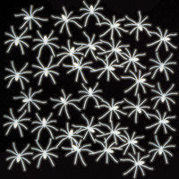 Glow in the Dark Spinnen Halloween Deko – Fasnacht24.ch 24 Stück 5x5cm - Fasnacht24.ch