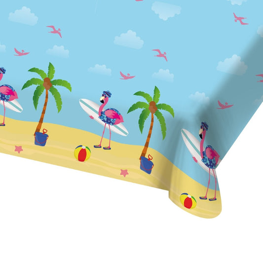 Flamingo Plastik-Tischdecke 180x130 cm – Fasnacht24.ch Reusable