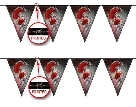 Halloween Wimpelkette 10m – Bloody Girlande Aus Wetterfestem Material | Fasnacht24.ch - Fasnacht24.ch