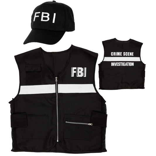 "FBI TATORTINVESTIGATOR" (Weste, Kappe) – Vorderansicht