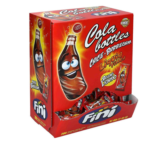 Fini Cola Bottles Bubble Gum 200er Kaugummi Thekendisplay – Produktansicht