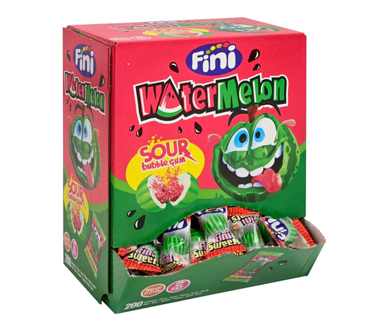 Fini Watermelon Sour Bubble Gum 200er - Candyshop.ch – Produktansicht