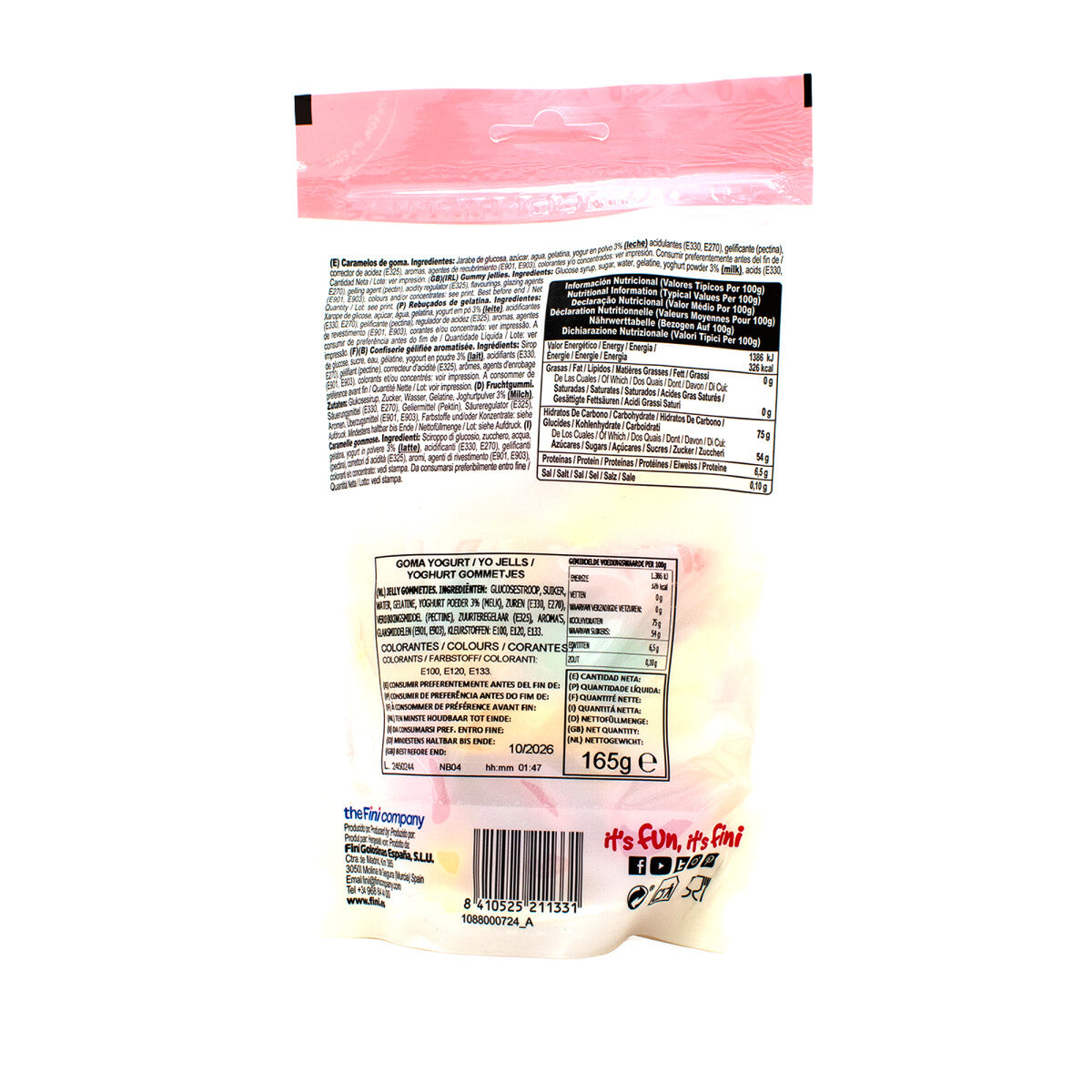 Fini Yogurt Jellies – Fruchtgummis mit Joghurtgeschmack 165 g
