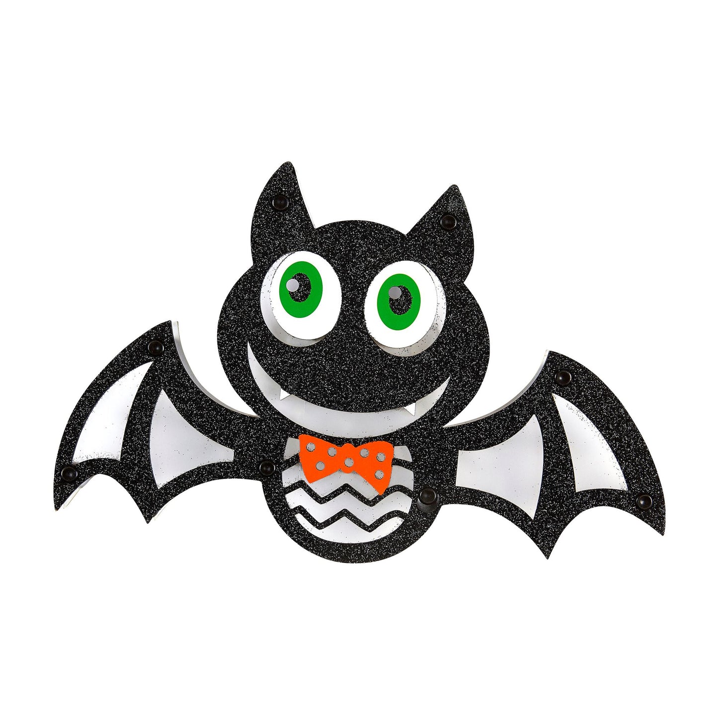 "FLEDERMAUS WANDDEKORATION MIT 9 LEUCHTENDEN MEHRFARBIGEN LED LICHTERN" 28x17 cm – Ansicht 3