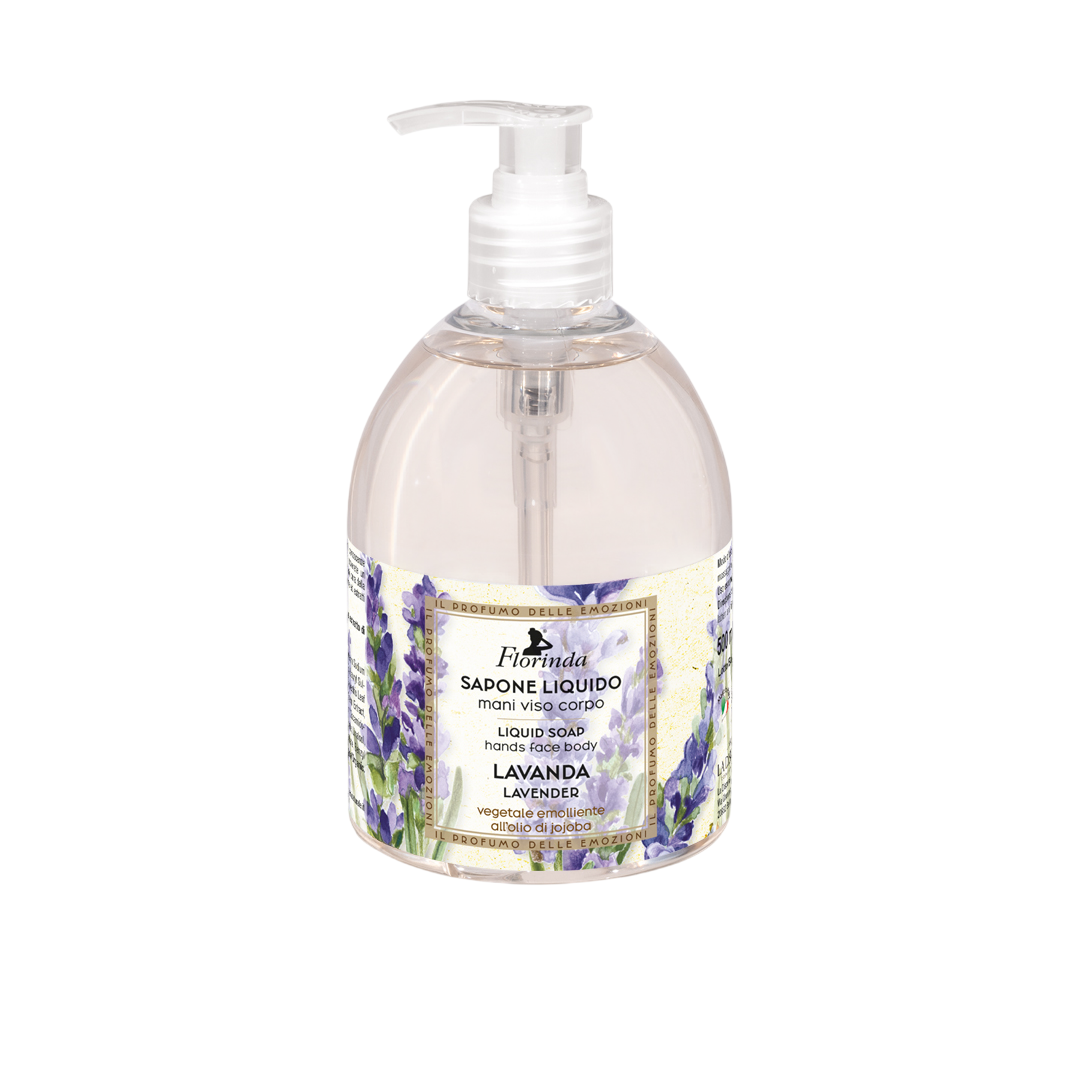 Florinda, Lavender, Floral, Reinigung, Flüssigseife, Face, Body & Hands, 500 ml