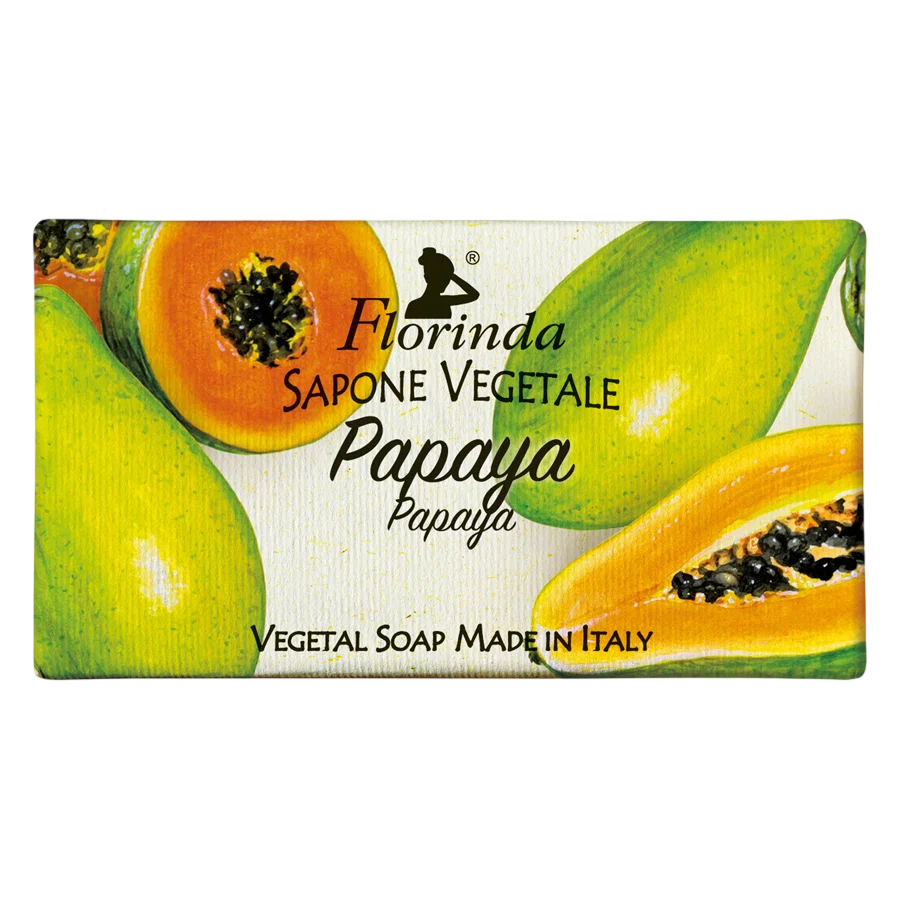 Florinda, Papaya, Vegan, Hydratisierend, Duftende Seife, Körper, 100 g