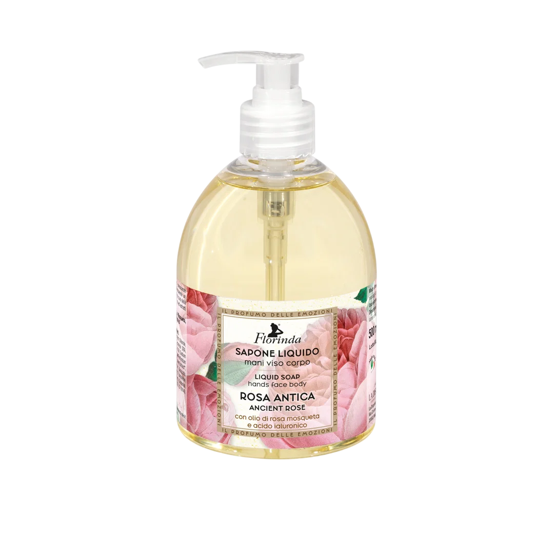 Florinda, Rosa Antica, Cleansing & Softening, Flüssigseife, Hands & Face & Body, 500 ml