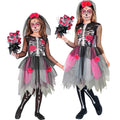 "FLOWER SKELETT GIRL" (Kleid, Haarreif) – Vorderansicht