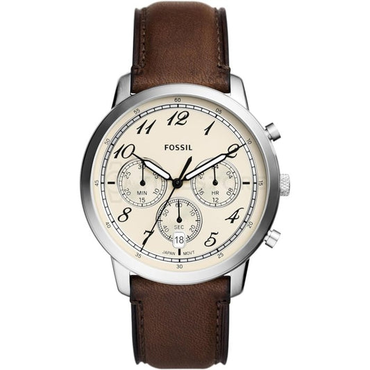 FOSSIL NEUTRA FS6022 Chronograph Herren Armbanduhr Edelstahl 44 mm – Produktansicht