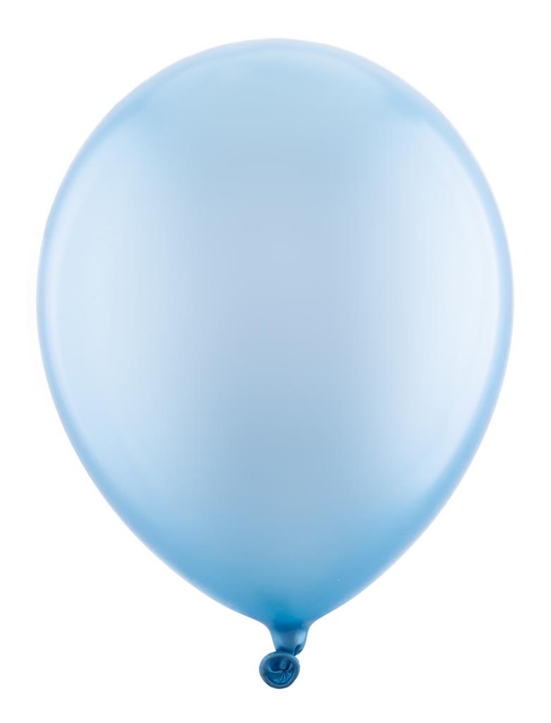 FunnyFashion Metallic Hellblaue Luftballons 27cm – 100 Stück Pack - Fasnacht24.ch