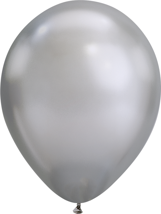 FunnyFashion Latexballons Silber Metallic 26cm 100er Pack Partydeko Produktbild – Produktansicht