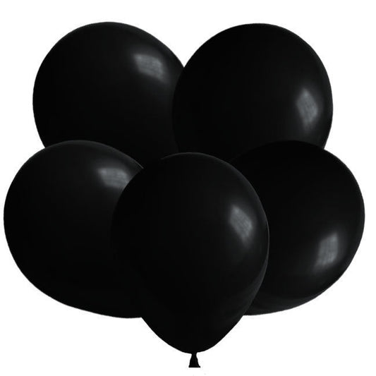 FunnyFashion Latexballons – 100 Stück Schwarz, 12 Zoll Partydeko - Fasnacht24.ch