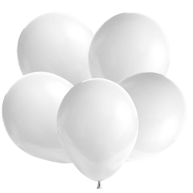 Latexballons Weiß 12 Zoll – 100 Stück | FunnyFashion Partydeko - Fasnacht24.ch
