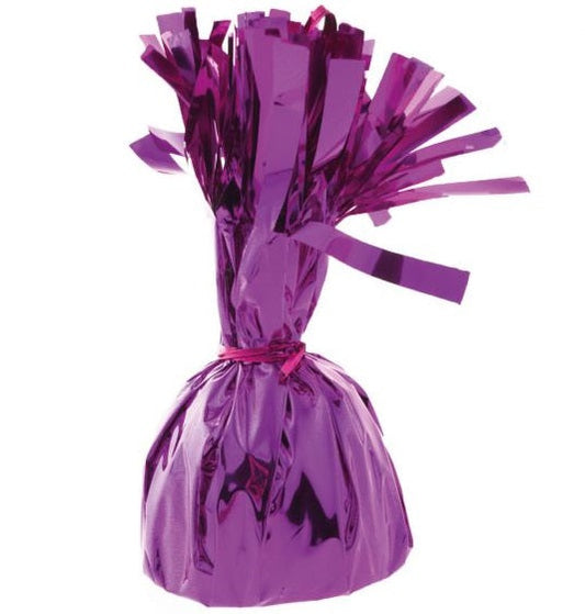FunnyFashion Ballongewicht Fuchsia Folie mit Tasseln 170g Partydeko