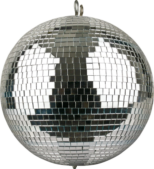 FunnyFashion Eurolite Disco Kugel – 20 cm Silber Spiegelkugel mit Glasfacetten - Fasnacht24.ch – Produktansicht