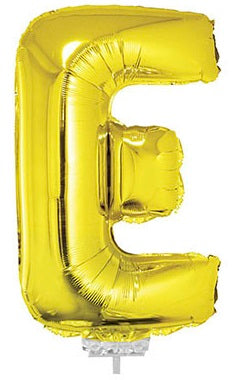 FunnyFashion Folienballon E Gold – 41 cm Buchstabenballon Feierdeko - Fasnacht24.ch
