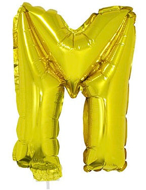FunnyFashion Folienballon Buchstabe M Gold 41cm