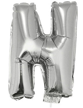 Buchstabenballon N Silber – 41 cm Foil Balloon von FunnyFashion - Fasnacht24.ch