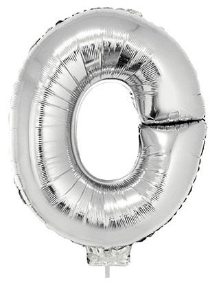 FunnyFashion Buchstabenballon O Silber 41cm Folienballon