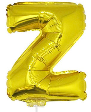 FunnyFashion Buchstabenballon Z Gold 41cm Folienballon Metallic - Fasnacht24.ch
