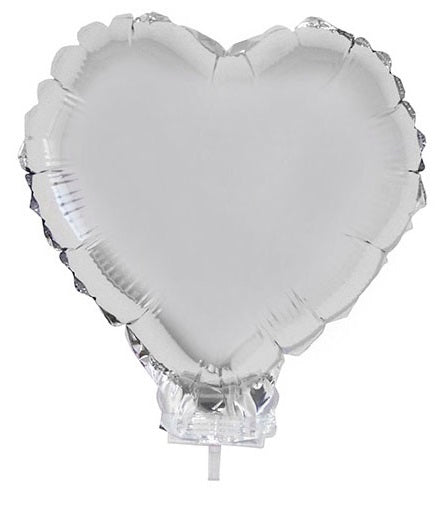 Folienballon Herz Silber – FunnyFashion 28x28 cm Chrom Ballon - Fasnacht24.ch