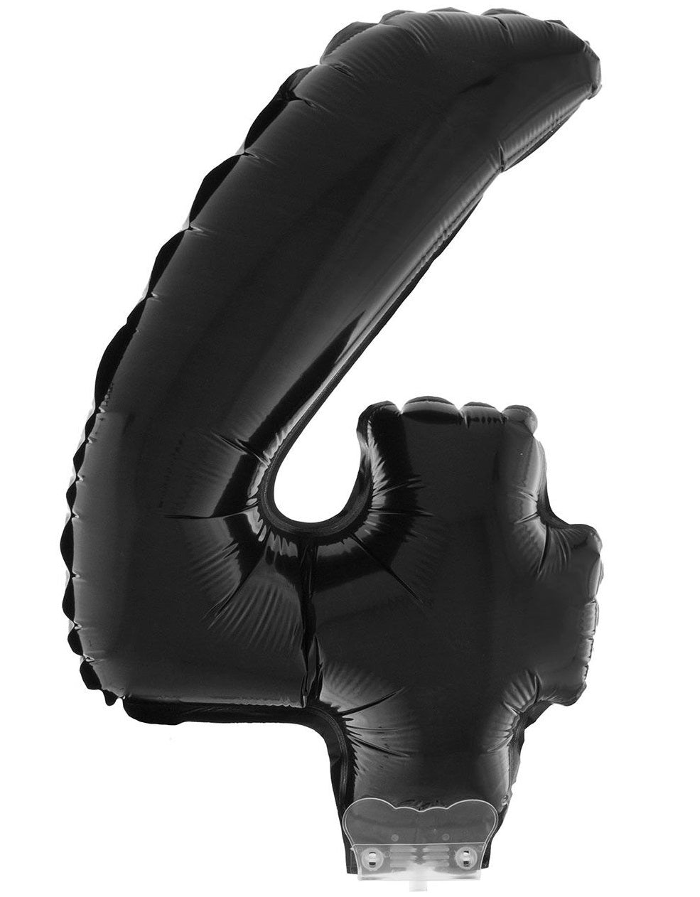 Number 4 Folienballon Schwarz – FunnyFashion 41cm Partydeko - Fasnacht24.ch