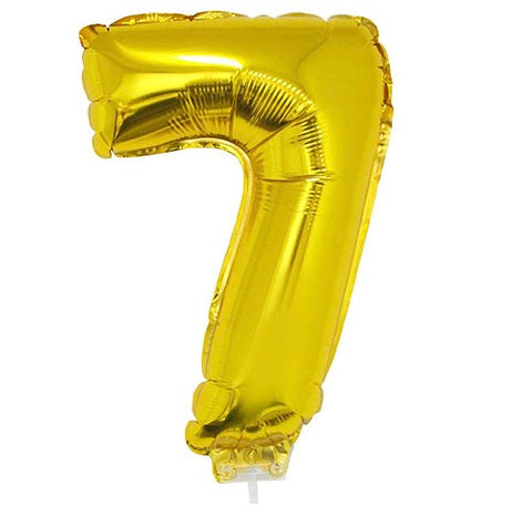 Gold Folienballon Zahl 7 – 41cm | FunnyFashion Metallic Geburtstag