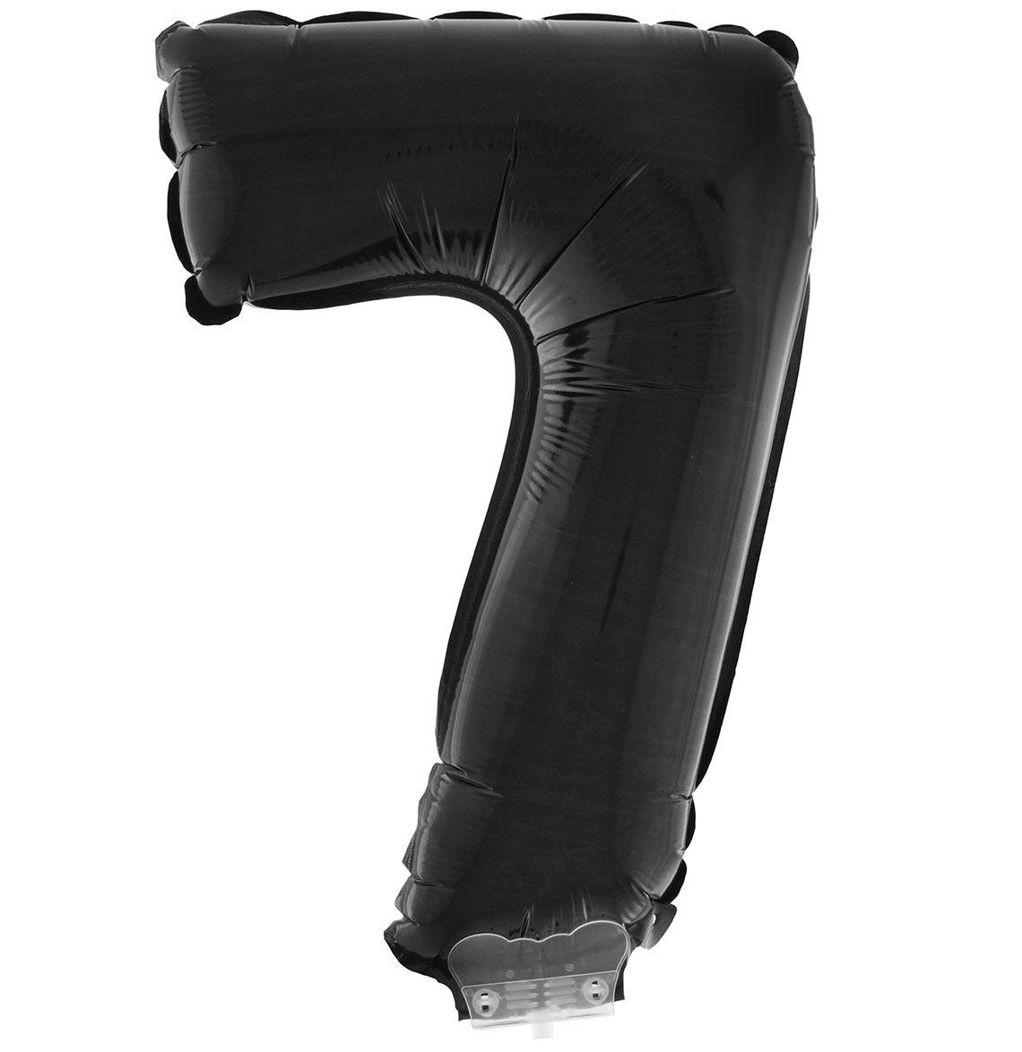 Folienballon Zahl 7 Schwarz – FunnyFashion 41cm Partydeko - Fasnacht24.ch