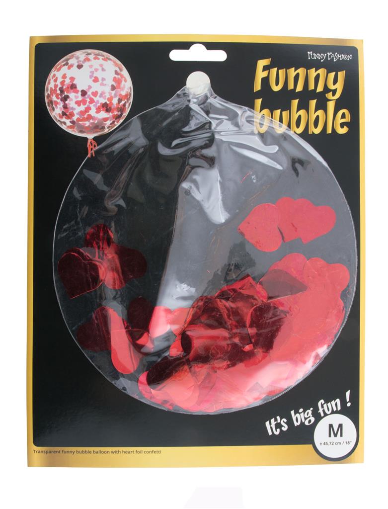 FunnyFashion Roter Herz-Konfetti Latexballon – 46 cm Biologisch Abbaubar - Fasnacht24.ch