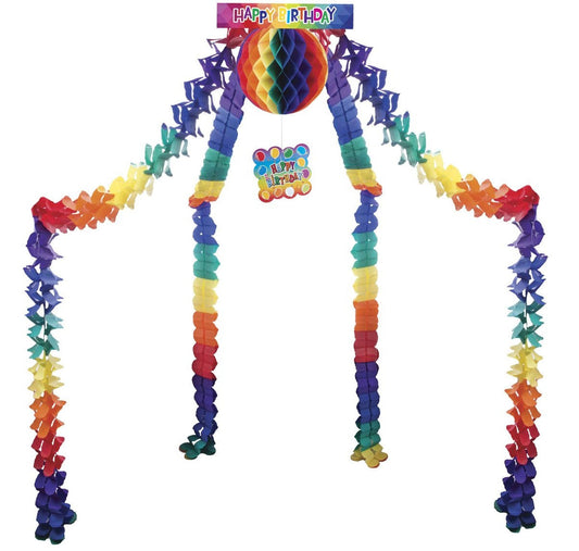 FunnyFashion Happy Birthday Girlande 2,5m Hängedekoration aus Karton - Fasnacht24.ch – Produktansicht