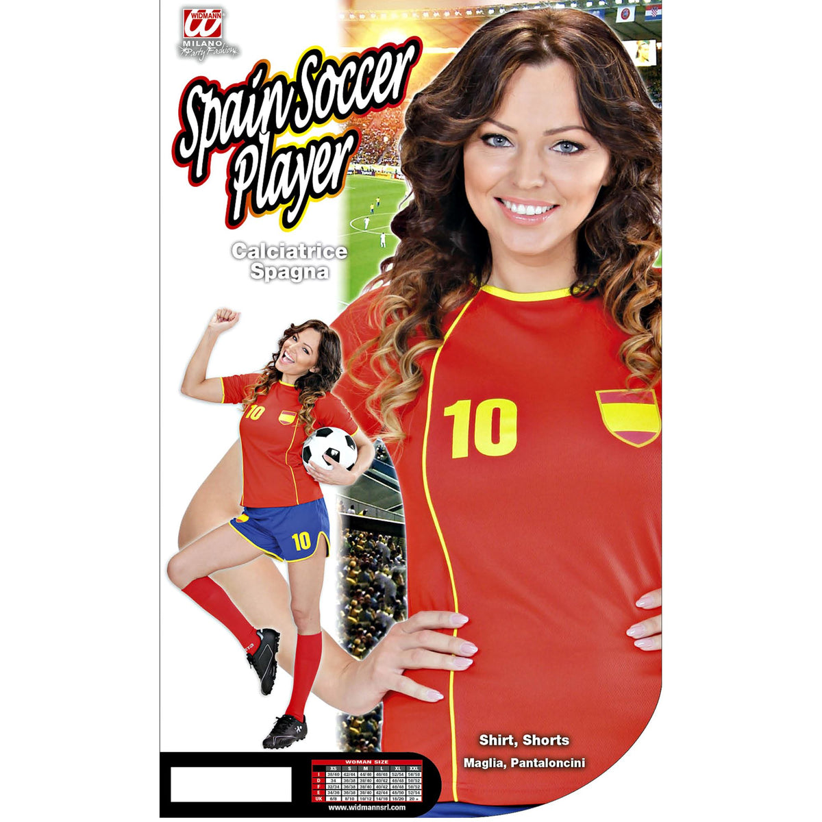 "FUSSBALLSPIELERIN SPANIEN" (T-Shirt, Shorts) – Ansicht 5