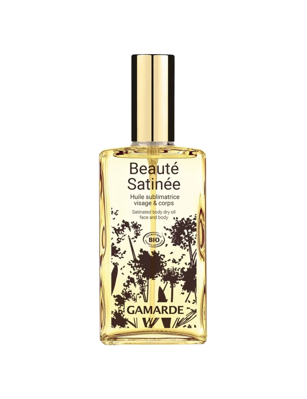 Gamarde, Beauty Satinee, Bio, Trockenöl, Hydratisiert, Duft, Trockenöl für den Körper, 100 ml