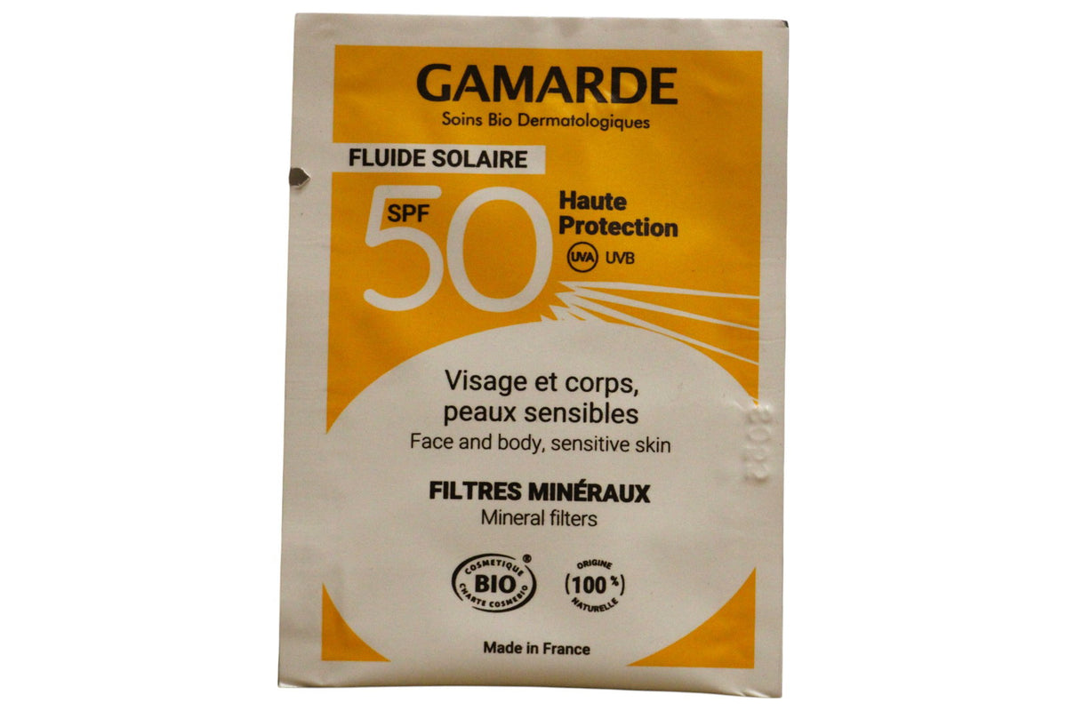 Gamarde Bio Sonnenschutz SPF 50 Sonnencreme fuer Gesicht und Koerper 2 ml Muster