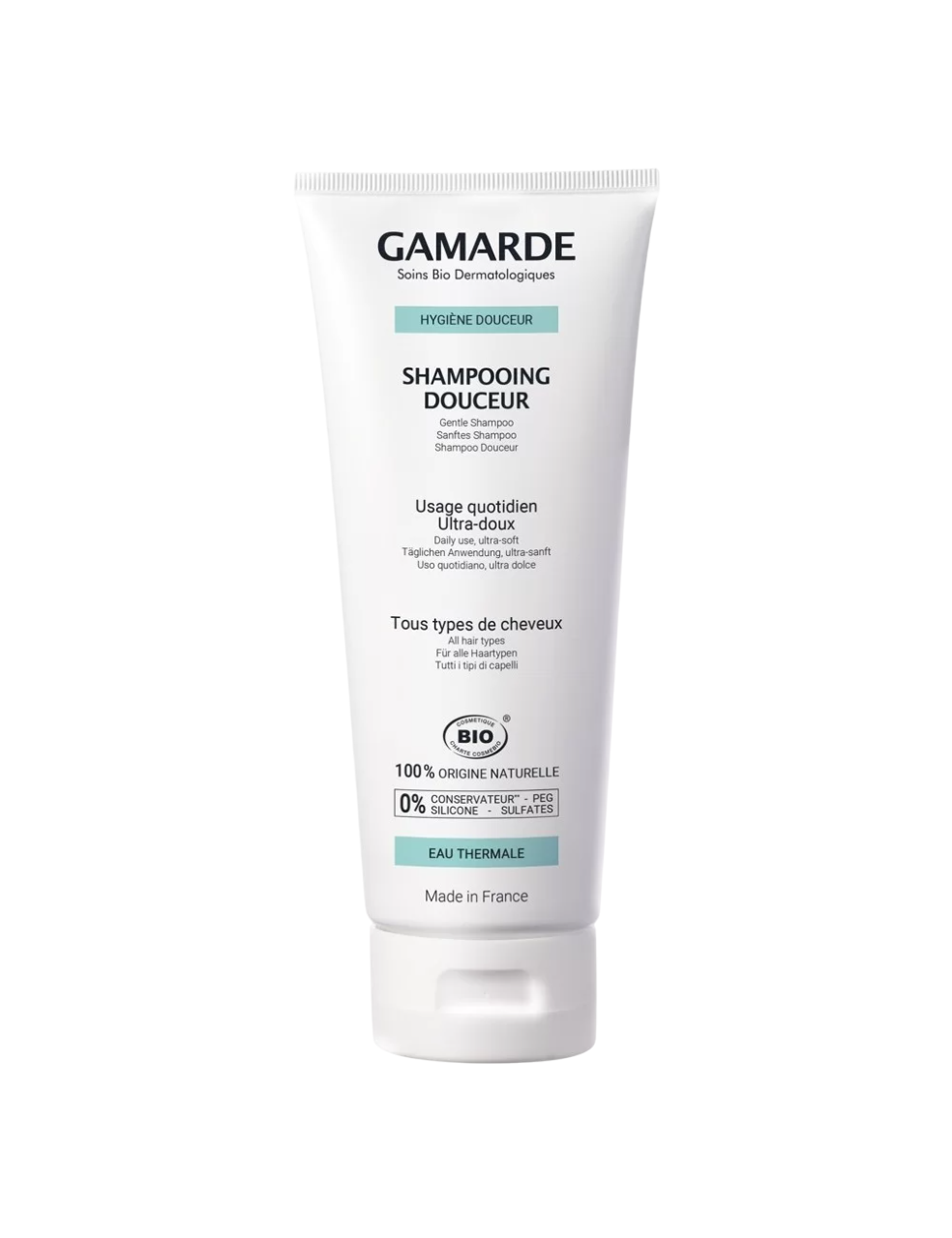 Gamarde, Hygiene, Bio, Haarshampoo, Sanfte Reinigung, 200 ml