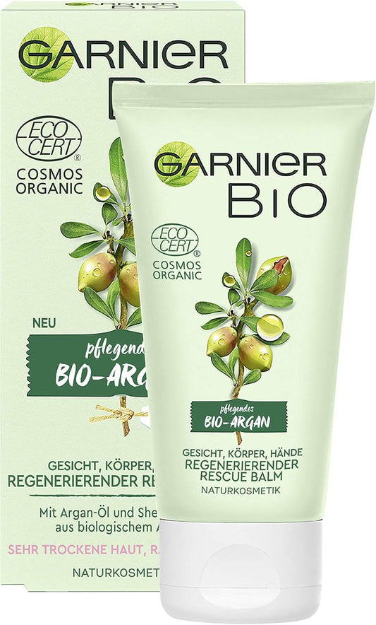 Garnier Garnier, Bio - Argan Nutriente, Arganöl, Körperbalsam, Gesicht, Körper, Hände, 50 ml Regular