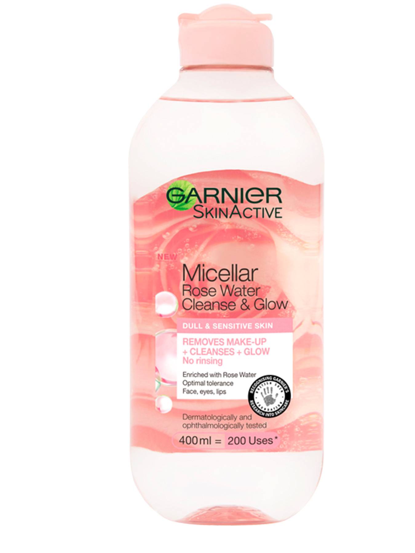 Garnier Garnier, Rose Glow, Beseitigt Unreinheiten, Mizellenwasser, Für alle Hauttypen, 400 ml Regular