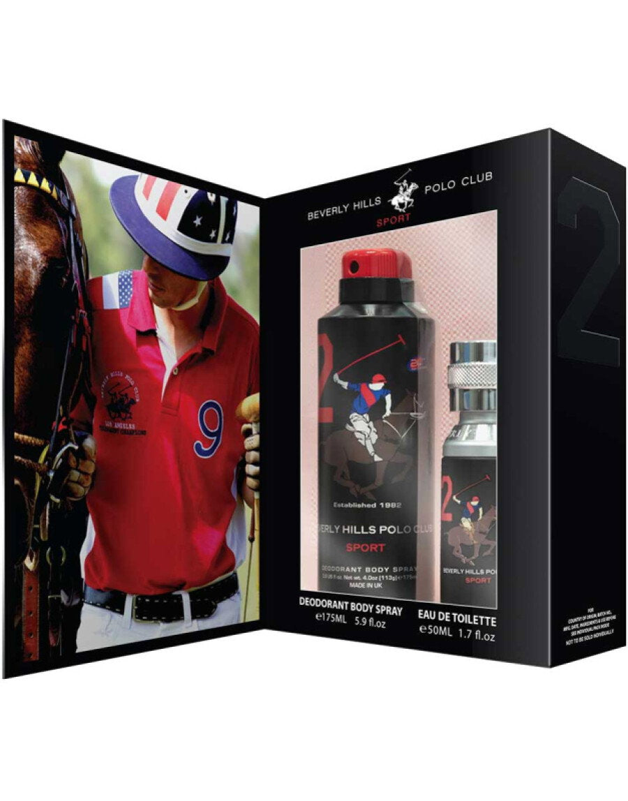 Beverly Hills Polo Club Parfümset Gift Set Beverly Hills Polo Club: 1982 - Sport 2, Eau De Toilette, For Men, 50 ml + 1982 -