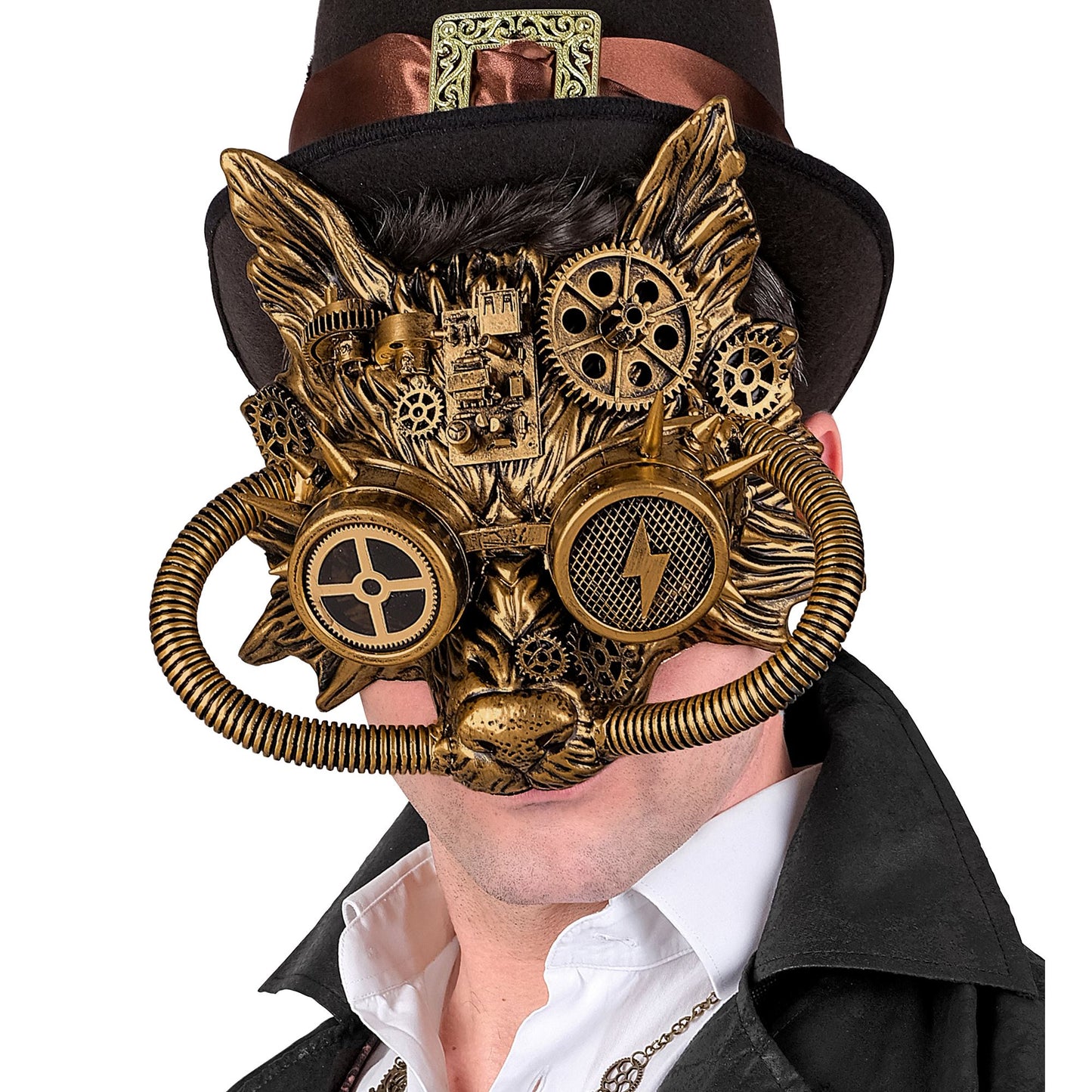"GOLDENE STEAMPUNK WOLFSMASKE" – Ansicht 5