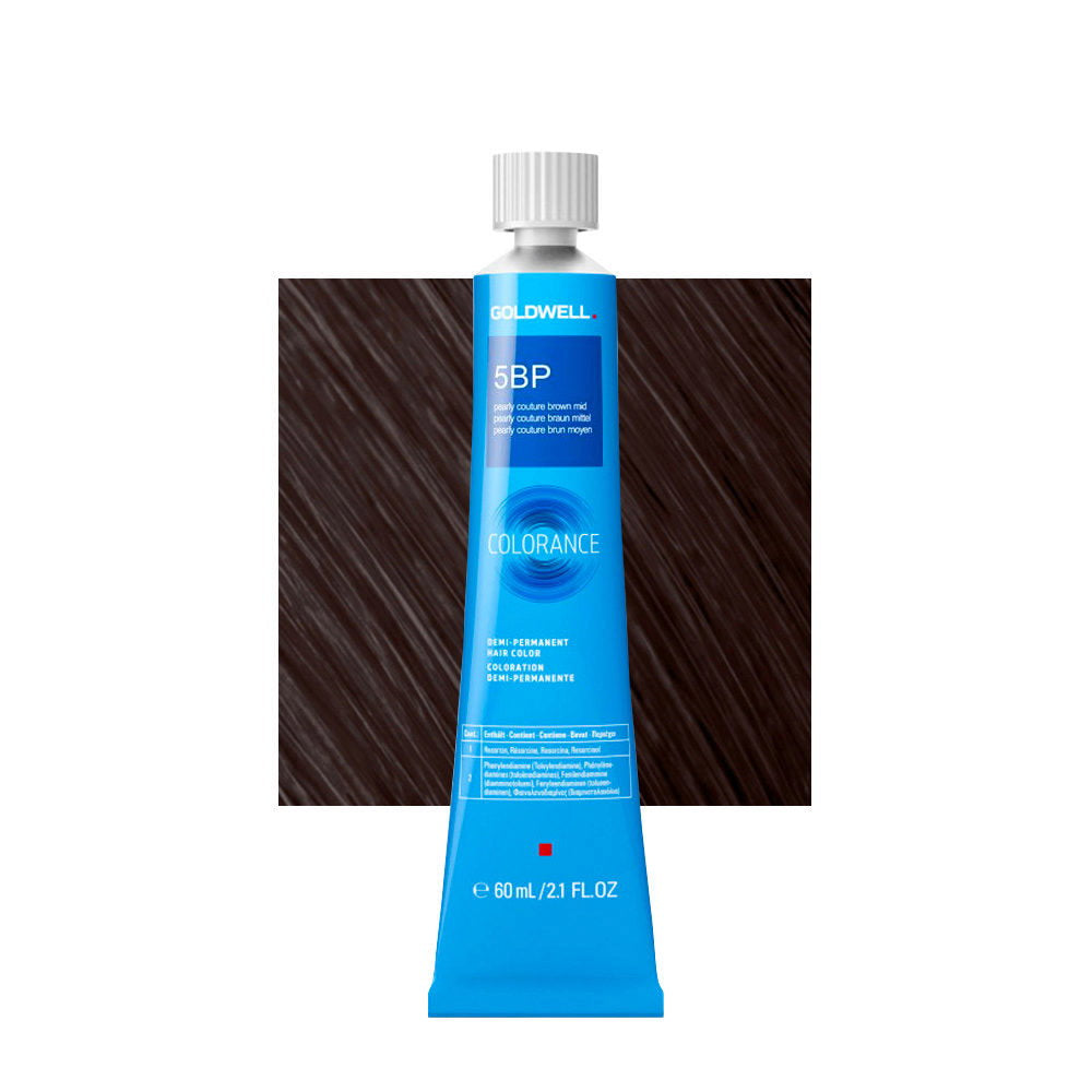 Goldwell, Colorance, Demi-permanente Haarfarbe, 5BP Medium Pearly Couture Brown, 60 ml