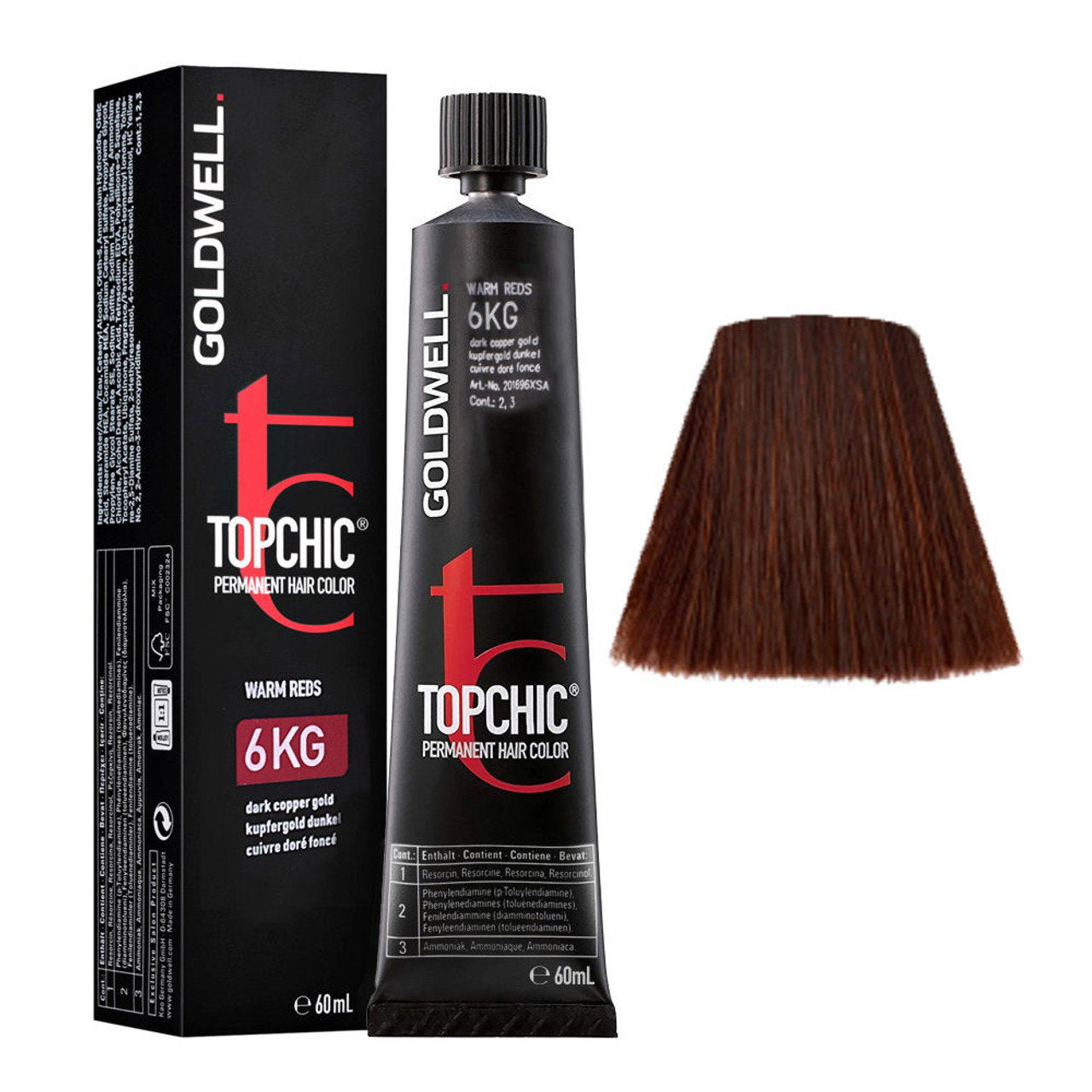 Goldwell Goldwell, TopChic, Permanente Haarfarbe, 6Kg Dark Copper Blonde, 60 ml Regular