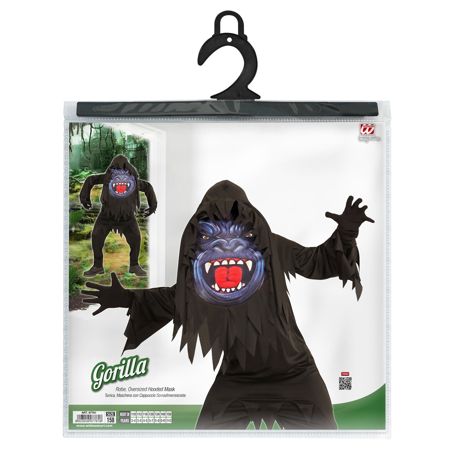 "GORILLA" (Robe, Riesenmaske mit Kapuze) – Ansicht 3