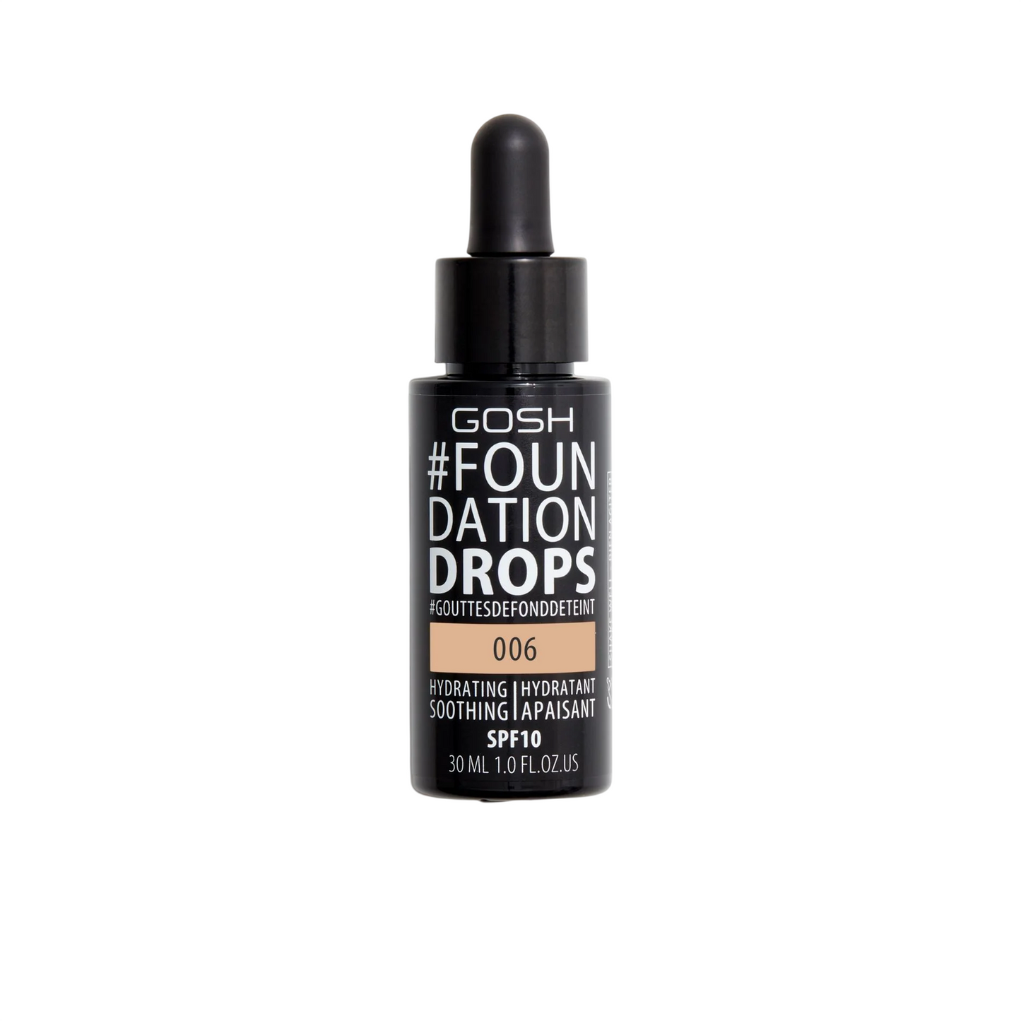 Gosh, Drops, Flüssige Grundierung, 006, Rehbraun, SPF 10, 30 ml