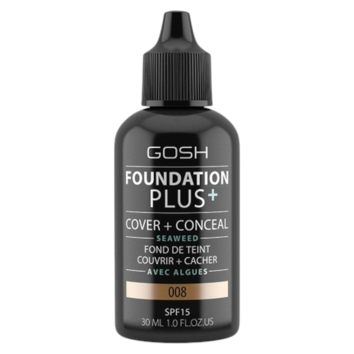 GOSH Foundation Plus+ Cover & Conceal 008 Honig SPF 15 30 ml