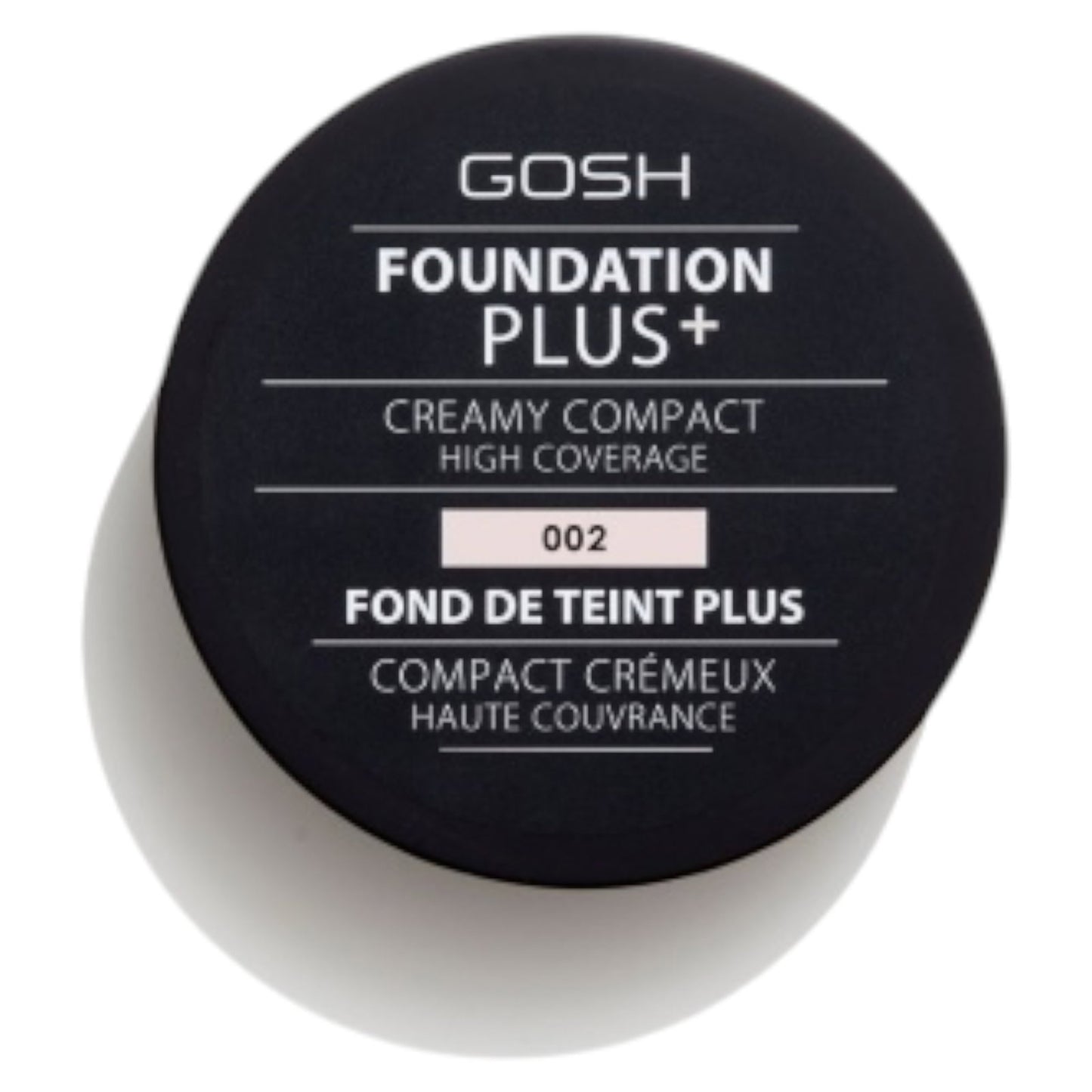 Gosh, Foundation Plus+, Vollständige Abdeckung, Cremige Foundation, 002, Elfenbein, 9 g *Tester